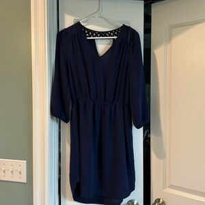 Navy blue 3/4 Sleeve Dress